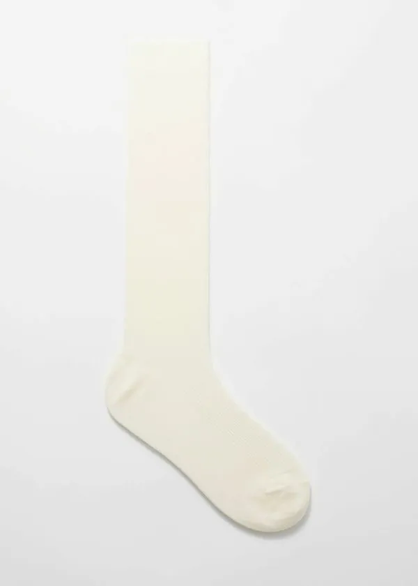 and Other Stories Soft KneeHigh Wool Socks White Women Socks and Tights