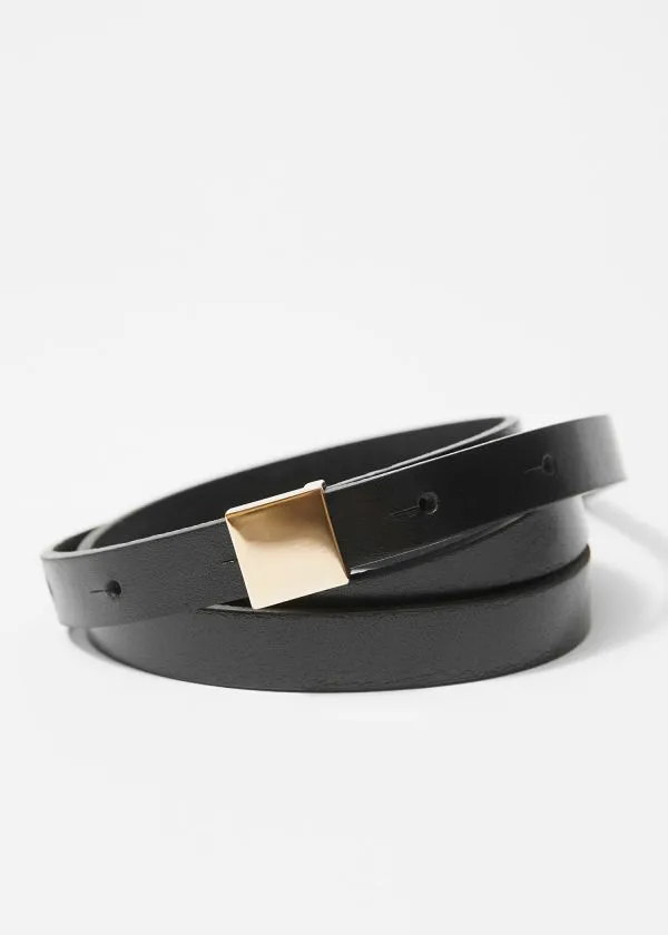 and Other Stories SquareBuckle Leather Belt Black Women Belts and Other Stories SquareBuckle Leather Belt Black Women Belts
