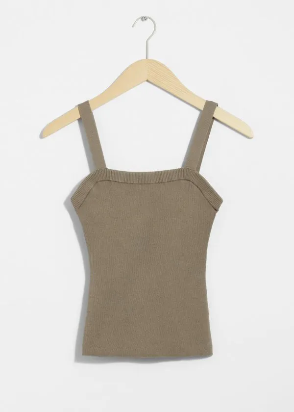 and Other Stories SquareNeck Knit Top Mole Women Knitwear