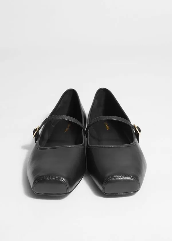 and Other Stories SquareToe Ballet Flats Black Women Ballerinas and Other Stories SquareToe Ballet Flats Black Women Ballerinas