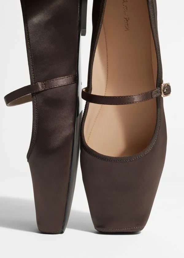 and Other Stories SquareToe Ballet Flats Brown Women Ballerinas and Other Stories SquareToe Ballet Flats Brown Women Ballerinas