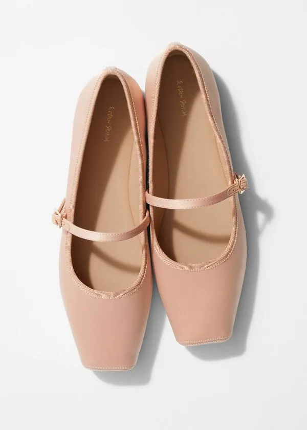 and Other Stories SquareToe Ballet Flats Dusty Pink Women Ballerinas and Other Stories SquareToe Ballet Flats Dusty Pink Women Ballerinas