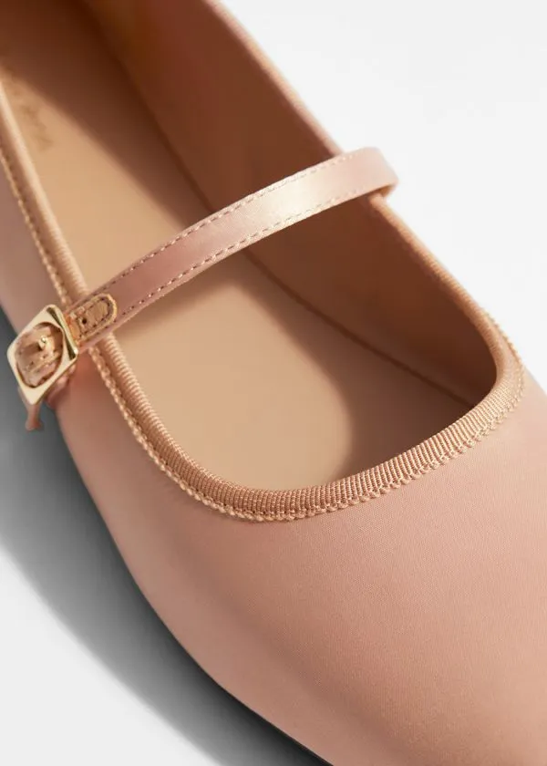 and Other Stories SquareToe Ballet Flats Dusty Pink Women Ballerinas and Other Stories SquareToe Ballet Flats Dusty Pink Women Ballerinas