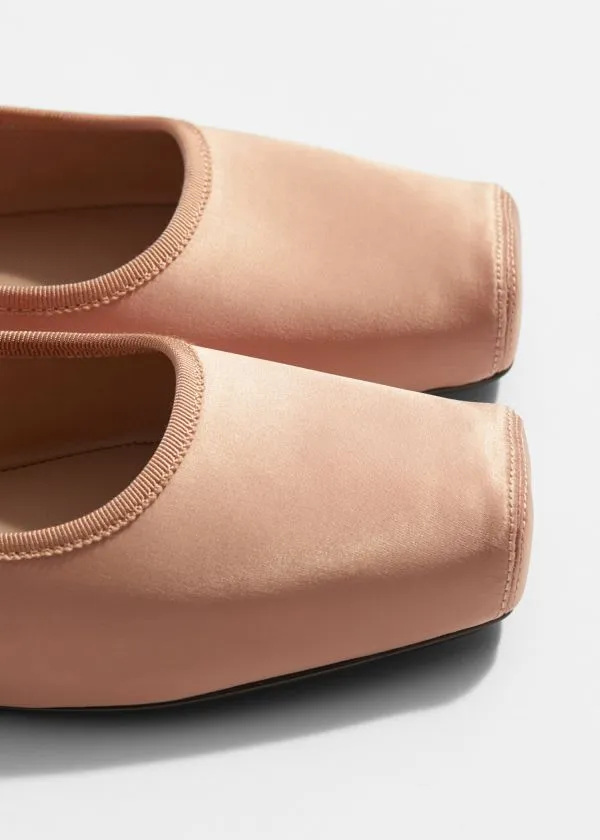 and Other Stories SquareToe Ballet Flats Dusty Pink Women Ballerinas and Other Stories SquareToe Ballet Flats Dusty Pink Women Ballerinas