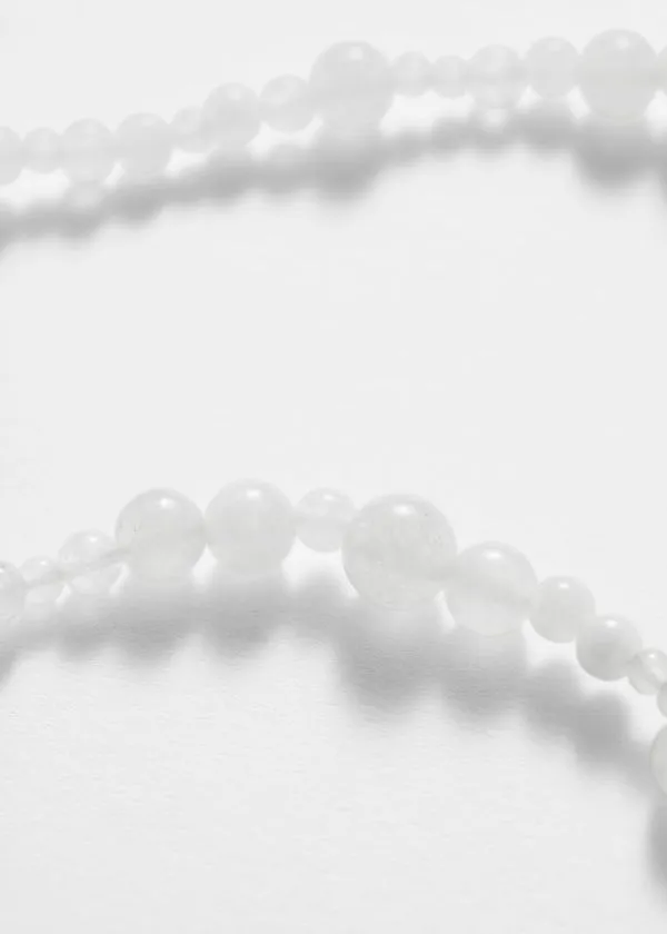 and Other Stories Stone Bead Necklace White Women Necklaces