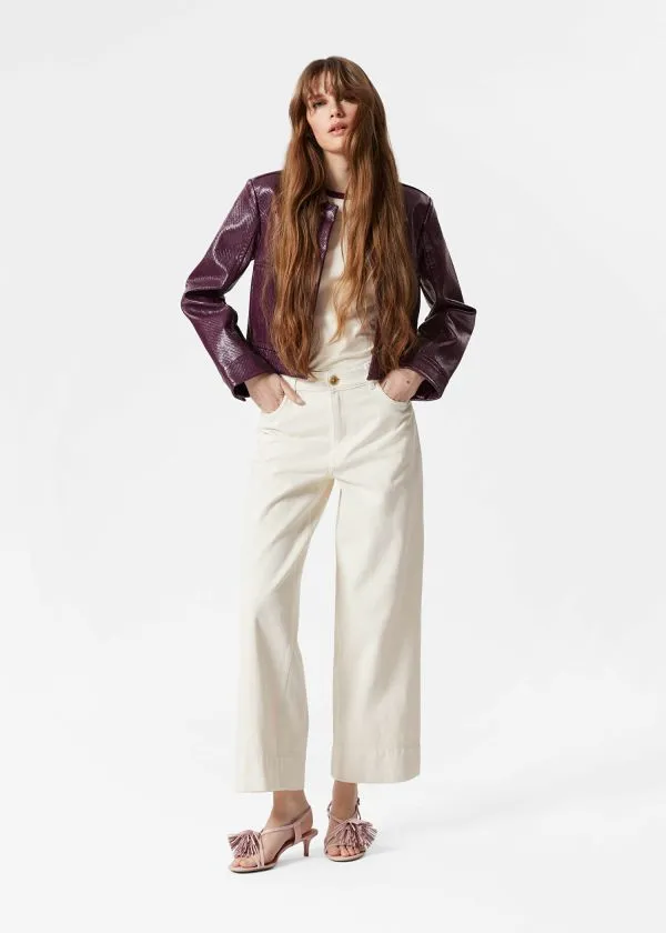 and Other Stories Straight Cropped Jeans Cream Women Jeans