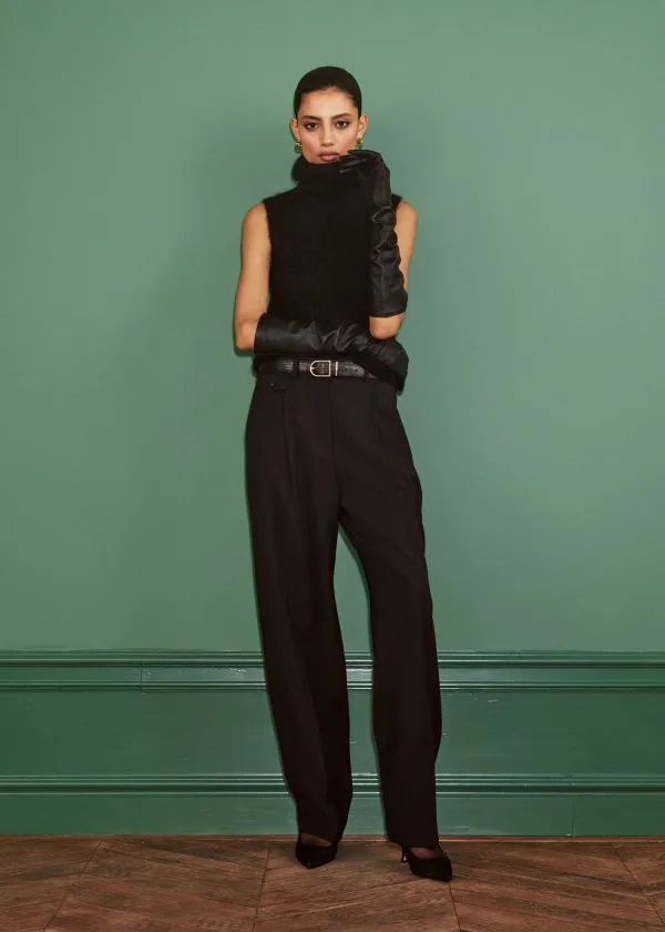 and Other Stories StraightLeg PressCrease Trousers Black Women Trousers