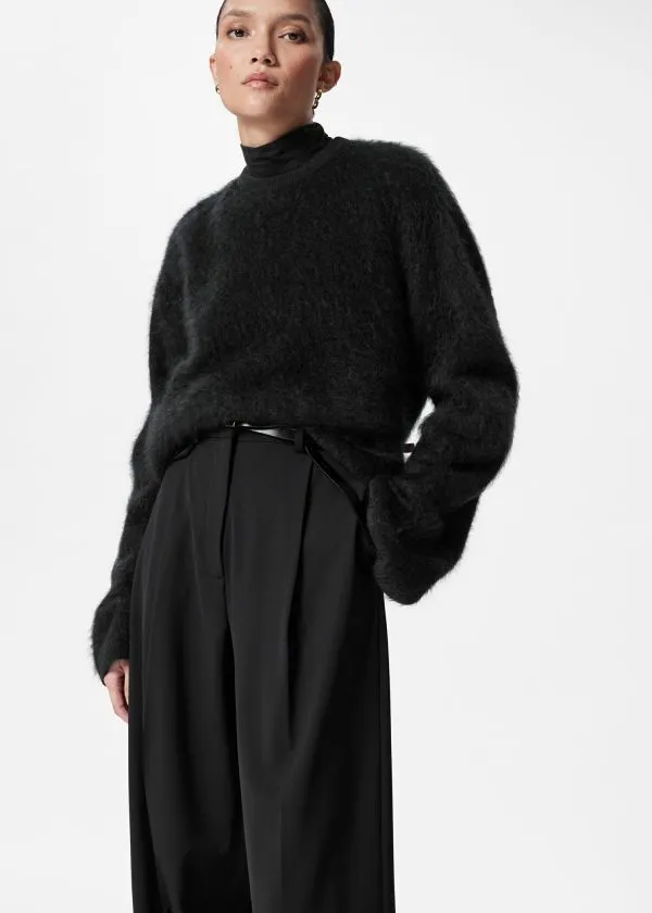 and Other Stories StraightLeg PressCrease Trousers Black Women Trousers