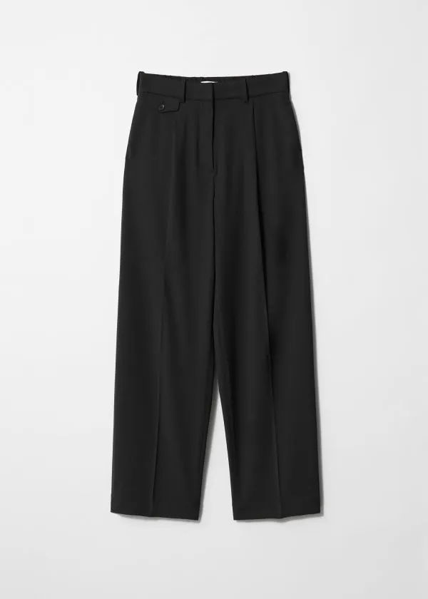 and Other Stories StraightLeg PressCrease Trousers Black Women Trousers