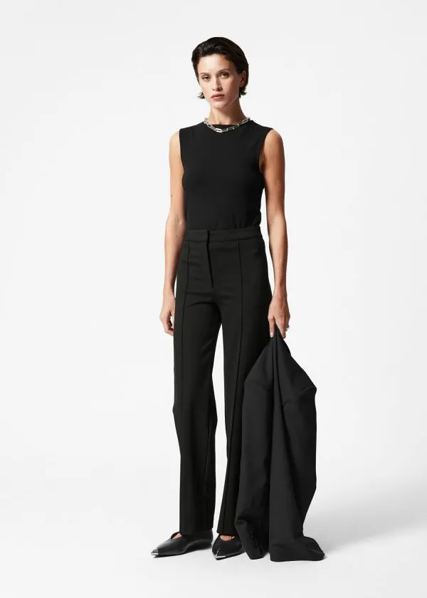 and Other Stories StraightLeg Trousers Black Women Trousers