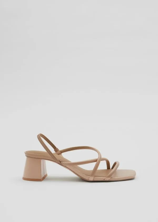 and Other Stories Strappy Block Heel Sandals Beige Women Sandals
