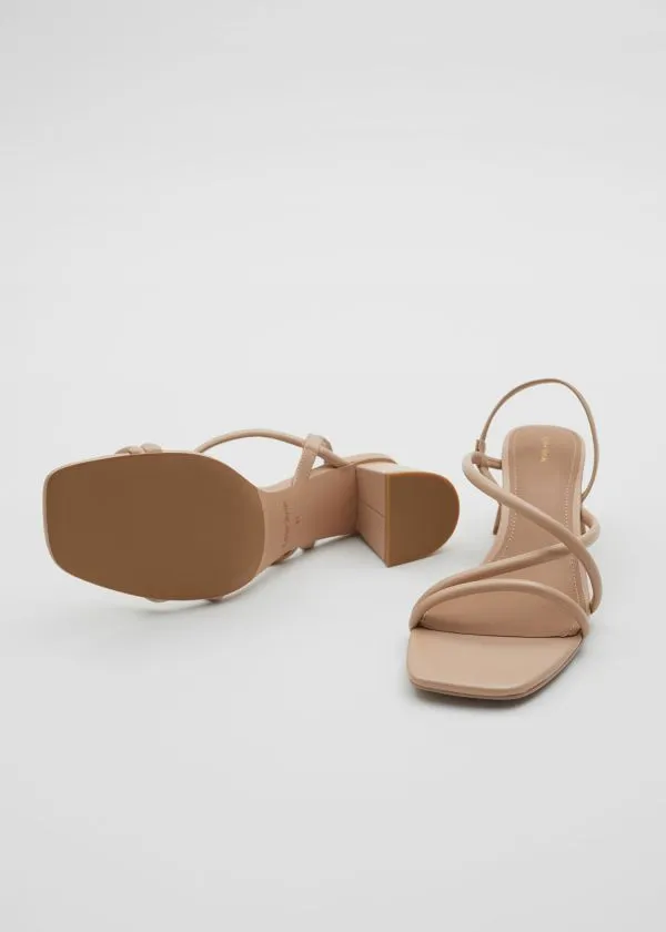 and Other Stories Strappy Block Heel Sandals Beige Women Sandals