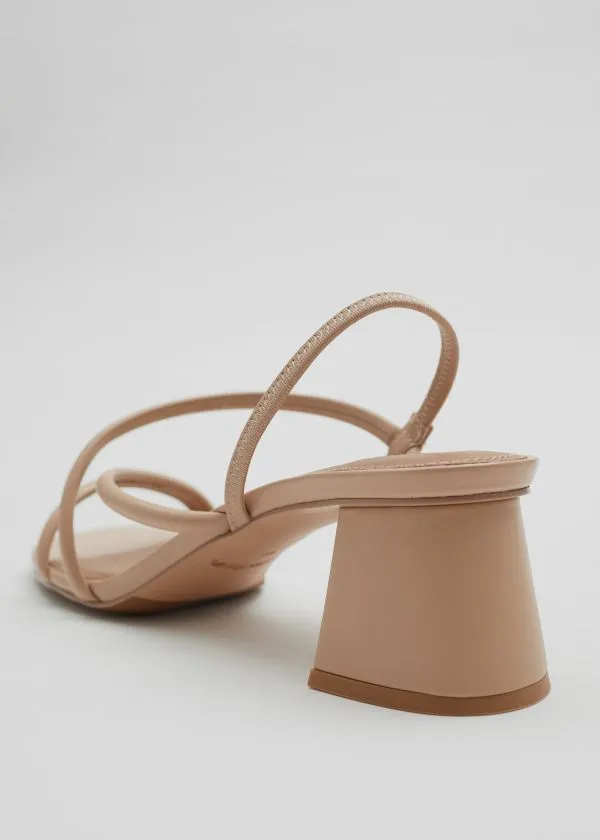 and Other Stories Strappy Block Heel Sandals Beige Women Sandals