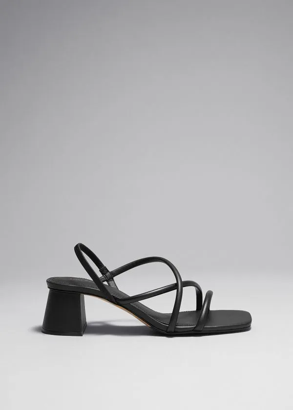 and Other Stories Strappy Block Heel Sandals Black Women Sandals