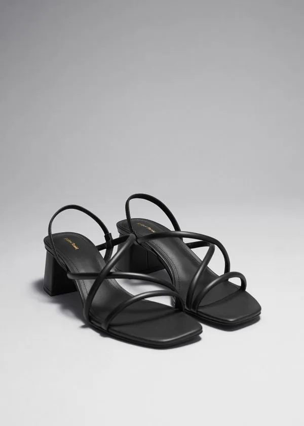 and Other Stories Strappy Block Heel Sandals Black Women Sandals