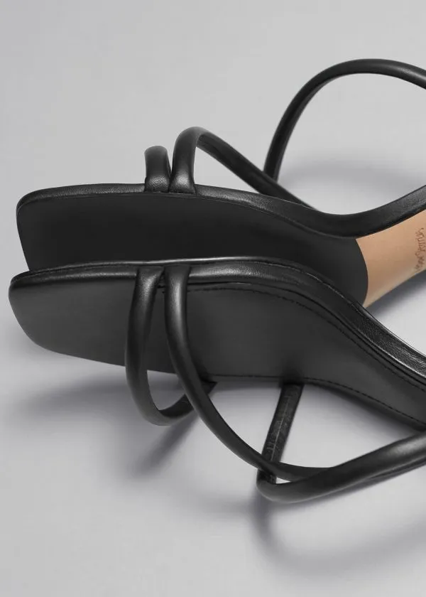 and Other Stories Strappy Block Heel Sandals Black Women Sandals