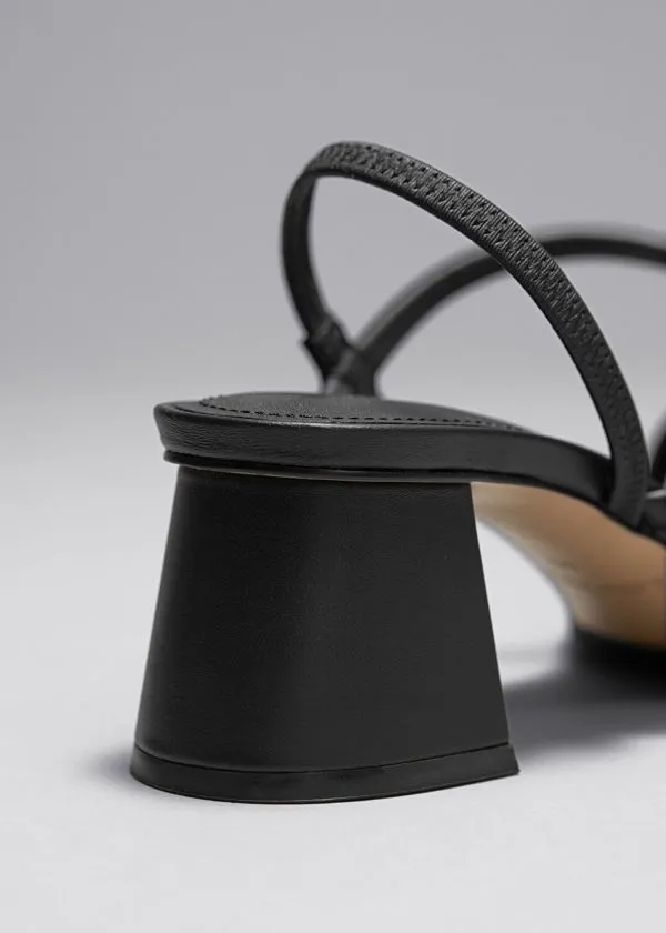 and Other Stories Strappy Block Heel Sandals Black Women Sandals