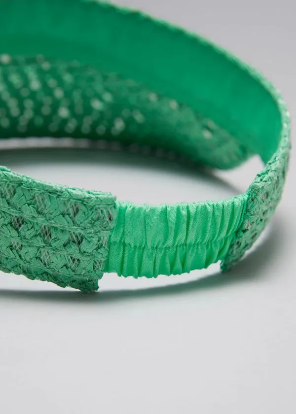 and Other Stories Straw Sun Visor Green Women Headwear and Other Stories Straw Sun Visor Green Women Headwear