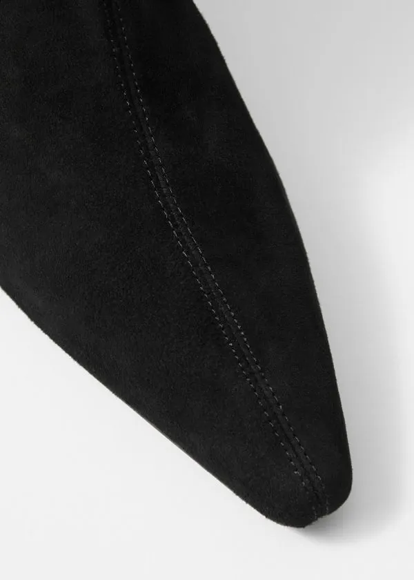 and Other Stories StretchLeather Ankle Boots Black Suede Women Boots
