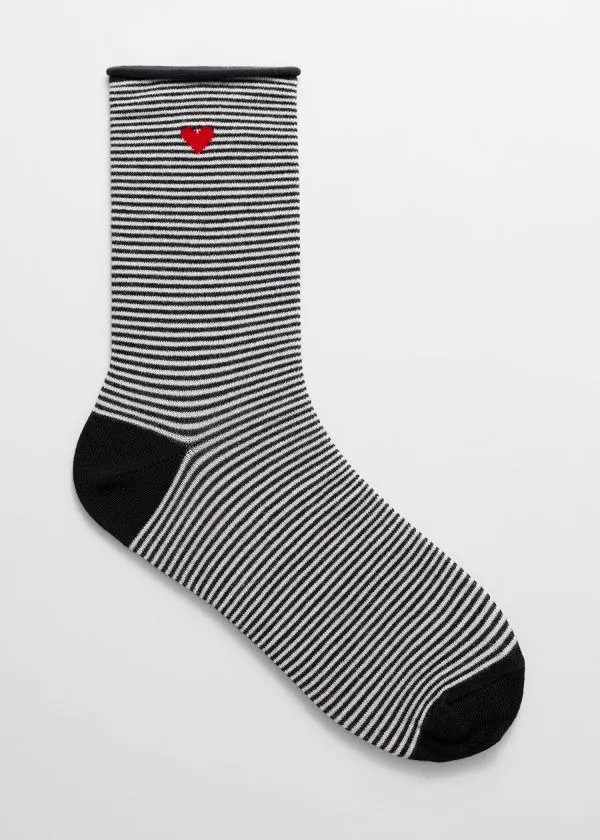 and Other Stories Striped Socks Blackandwhite Women Socks and Tights