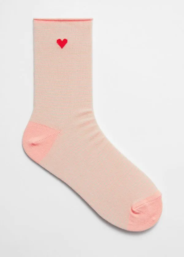 and Other Stories Striped Socks Pink Women Socks and Tights