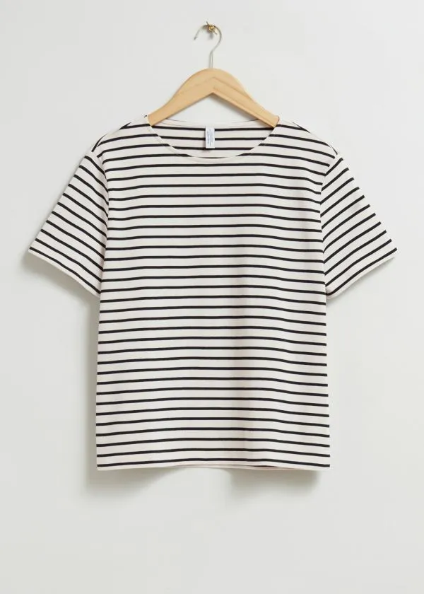 and Other Stories Striped TShirt Blackandwhite Striped Women Tops and Tshirts