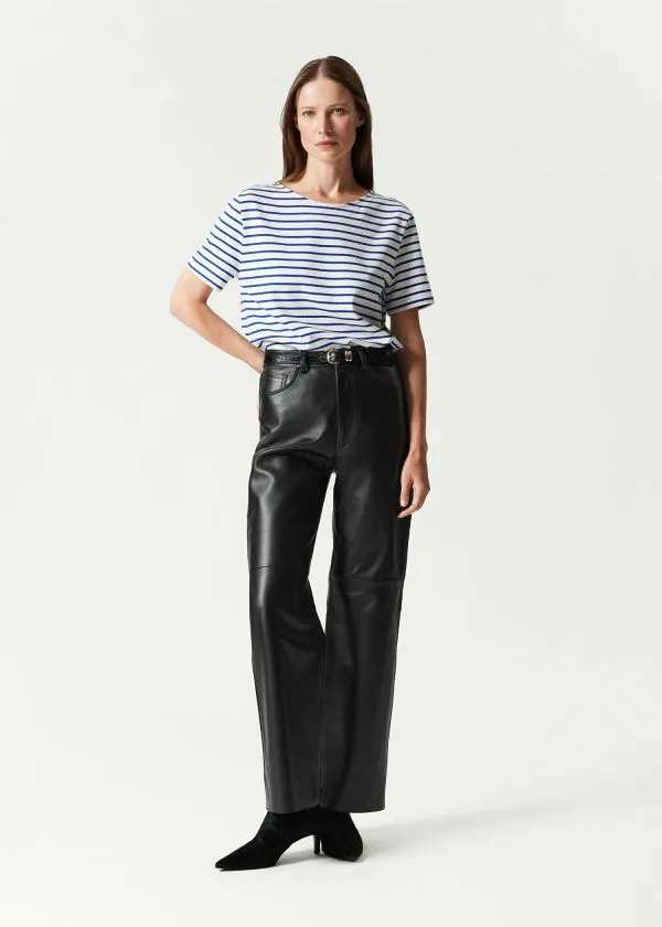 and Other Stories Striped TShirt Navyandwhite Nautical Stripe Women Tops and Tshirts