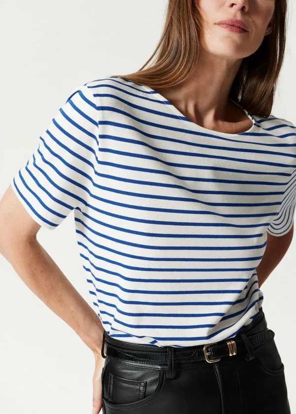 and Other Stories Striped TShirt Navyandwhite Nautical Stripe Women Tops and Tshirts