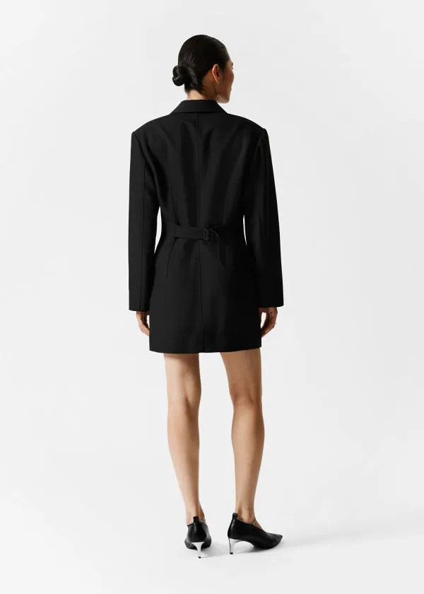 and Other Stories Structured Blazer Mini Dress Black Women Dresses