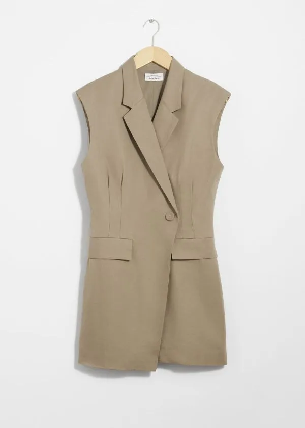 and Other Stories Structured Blazer Mini Dress Mole Women Dresses