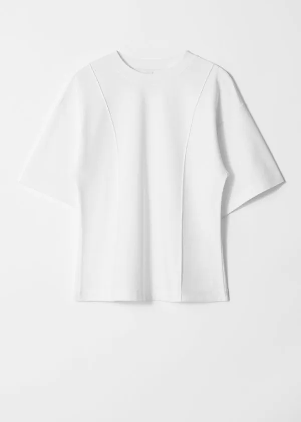 and Other Stories Structured Tshirt White Women Tops and Tshirts