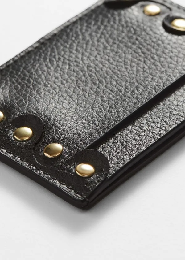 and Other Stories Studded Card Holder Black Women Wallets