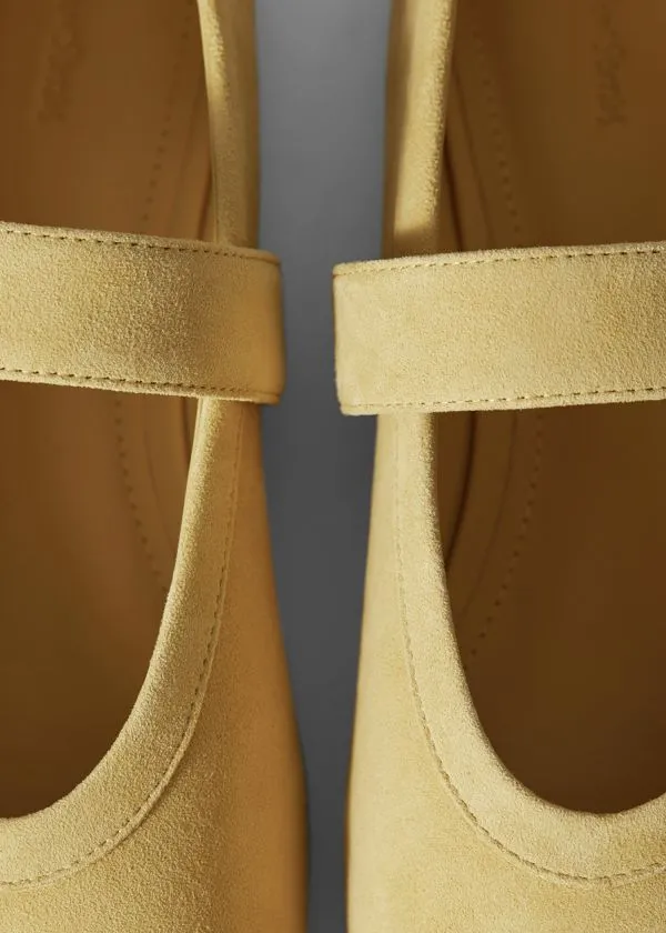 and Other Stories Suede Ballet Flats Yellow Suede Women Ballerinas and Other Stories Suede Ballet Flats Yellow Suede Women Ballerinas