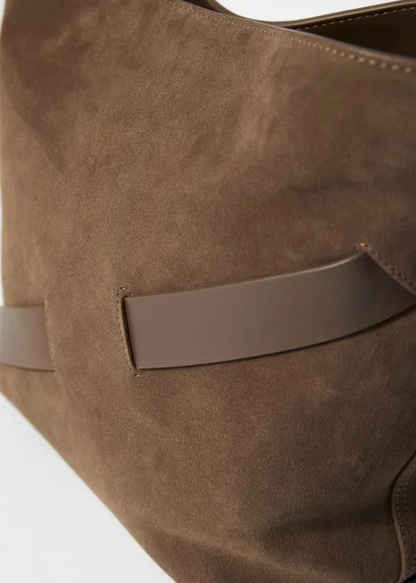 and Other Stories Suede Bucket Bag Brown Suede Women Shoulder Bags