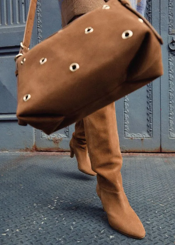 and Other Stories Suede Knee Boots Cognac Suede Women Boots