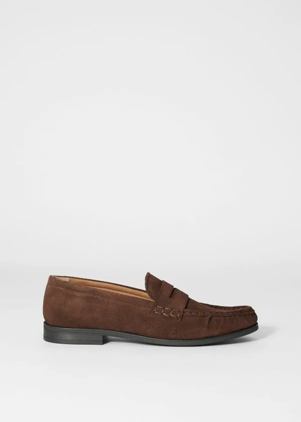 and Other Stories Suede Penny Loafers Brown Women Loafers