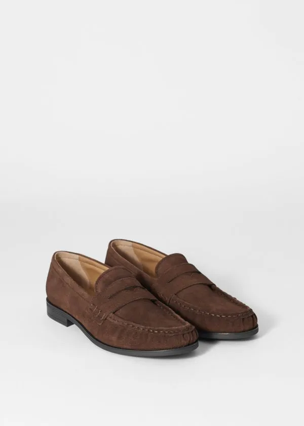 and Other Stories Suede Penny Loafers Brown Women Loafers