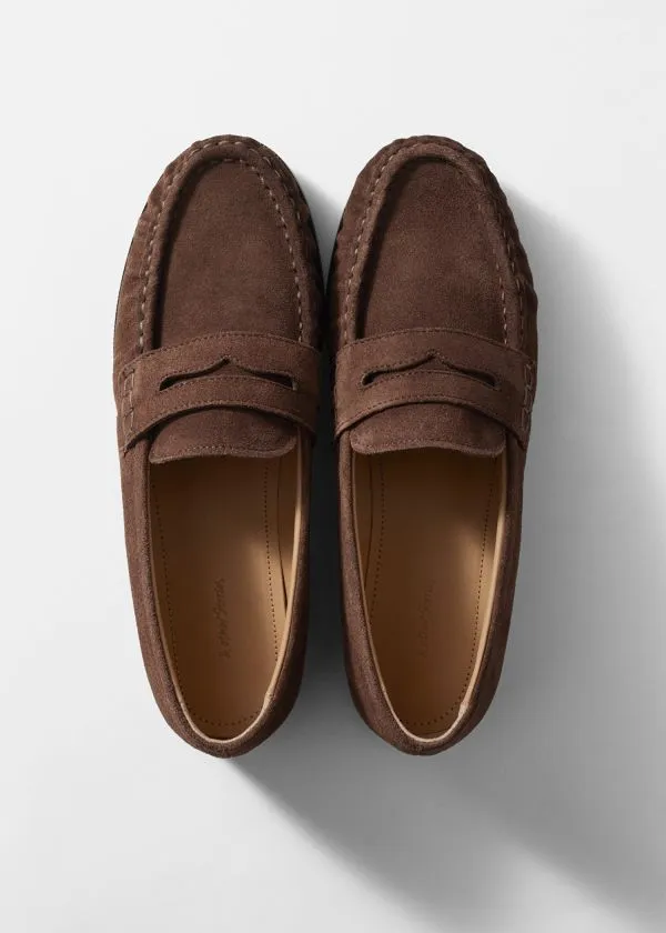 and Other Stories Suede Penny Loafers Brown Women Loafers