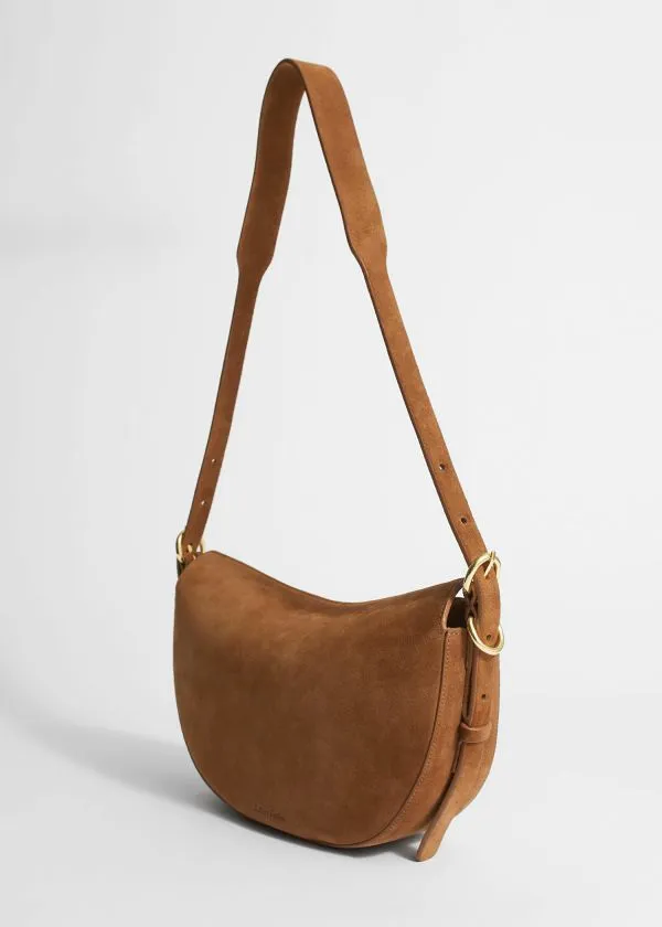 and Other Stories Suede Shoulder Bag Brown Women Shoulder Bags