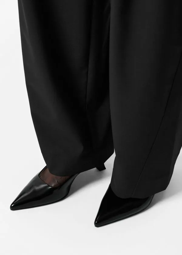 and Other Stories Tailored BarrelLeg Trousers Black Women Trousers