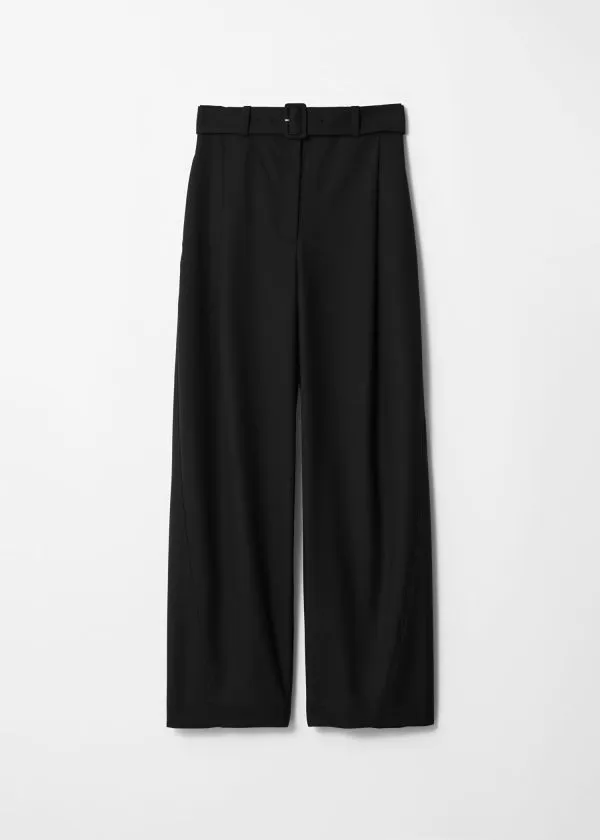 and Other Stories Tailored BarrelLeg Trousers Black Women Trousers