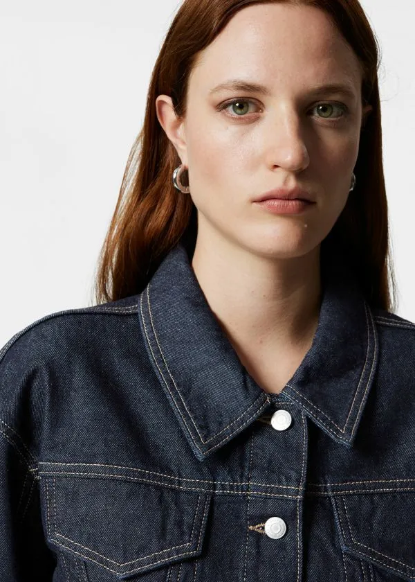 and Other Stories Tailored Denim Jacket Blue Women Jackets and Coats