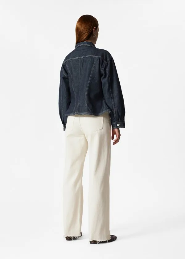 and Other Stories Tailored Denim Jacket Blue Women Jackets and Coats