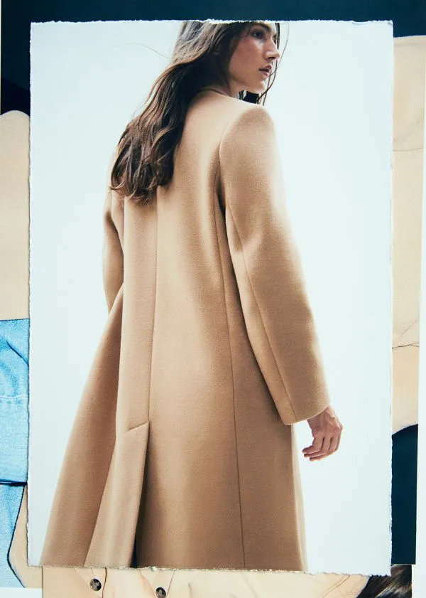 and Other Stories Tailored SingleBreasted Coat Camel Women Jackets and Coats