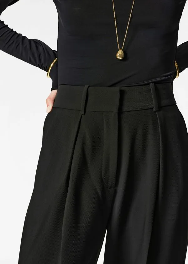and Other Stories Tailored Tapered Trousers Black Women Trousers