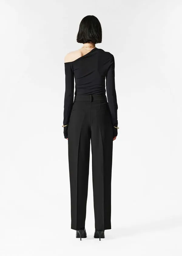 and Other Stories Tailored Tapered Trousers Black Women Trousers