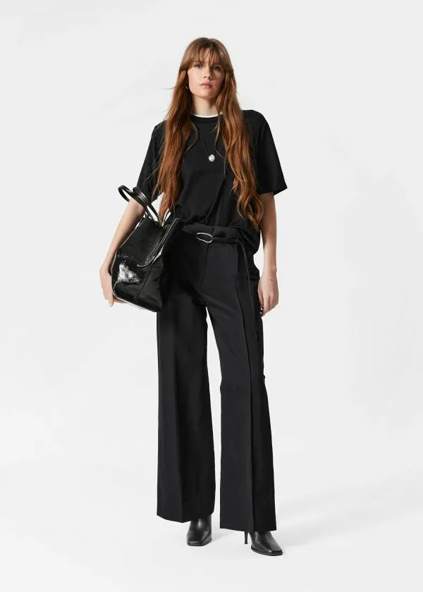 and Other Stories Tailored TieBelt Trousers Black Women Trousers