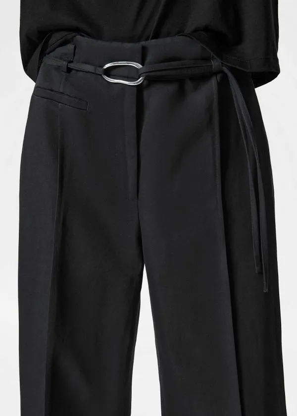 and Other Stories Tailored TieBelt Trousers Black Women Trousers