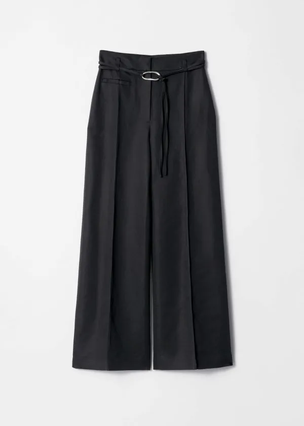 and Other Stories Tailored TieBelt Trousers Black Women Trousers