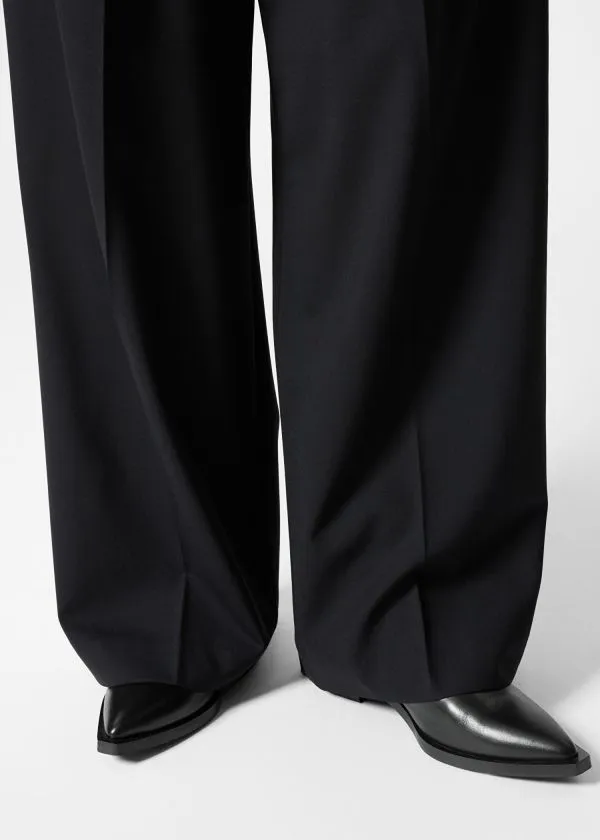and Other Stories Tailored Wool Trousers Black Women Trousers